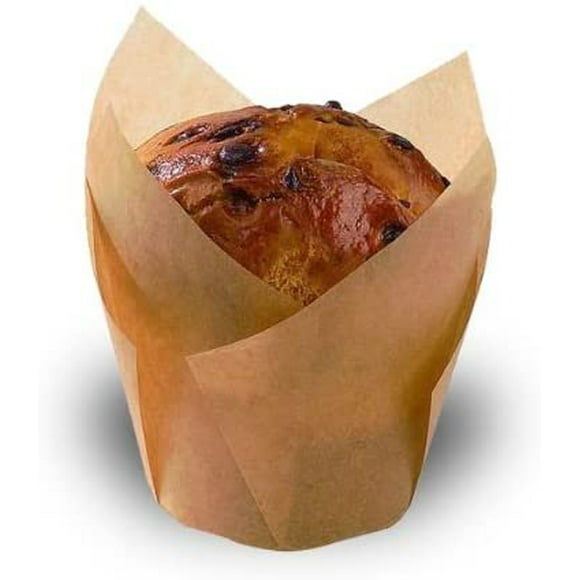 600 Bakery Direct 3X200 Chocolate Brown Tulip Coffee Shop Muffin Wraps Cases